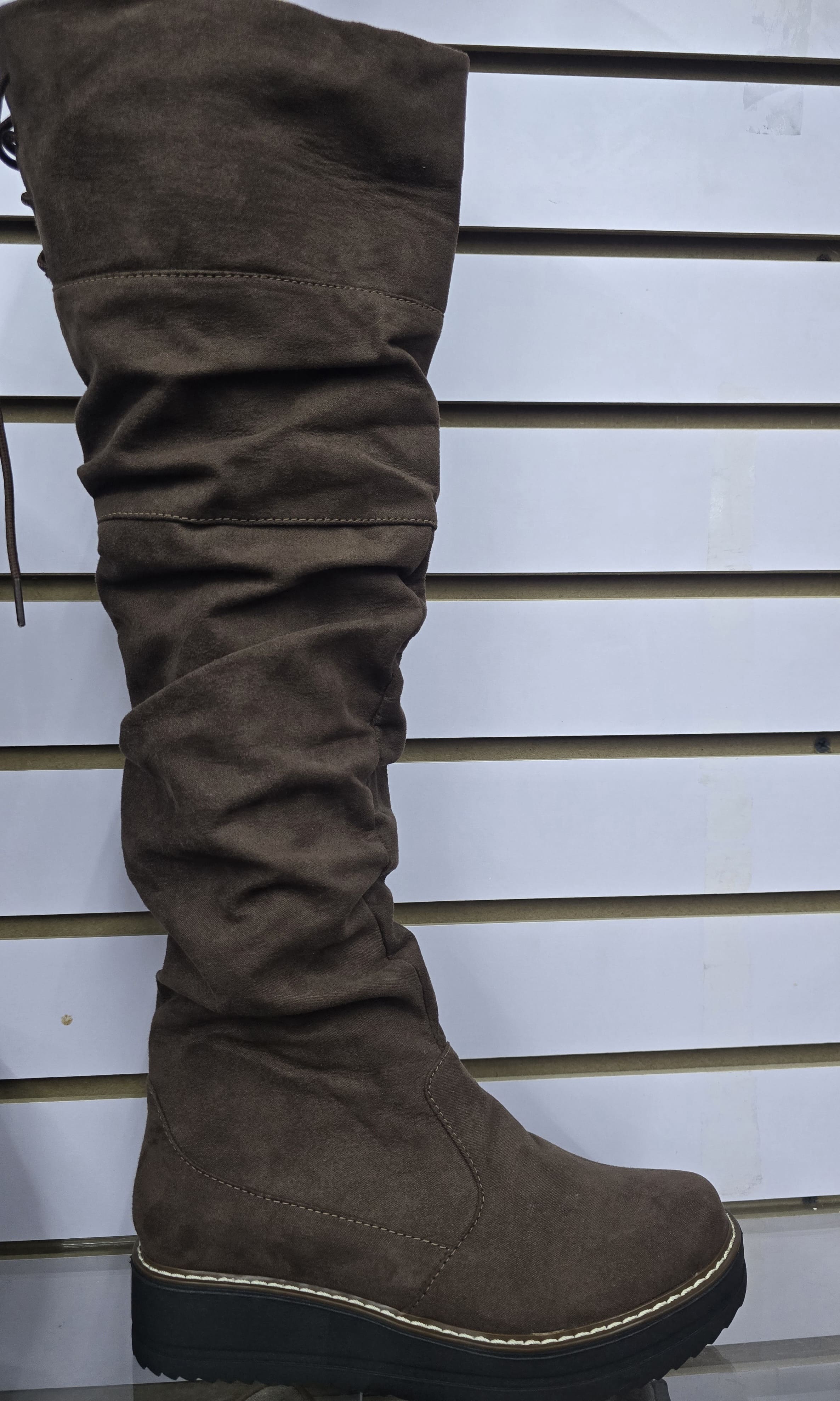 Botas Plata Doble Arrugado